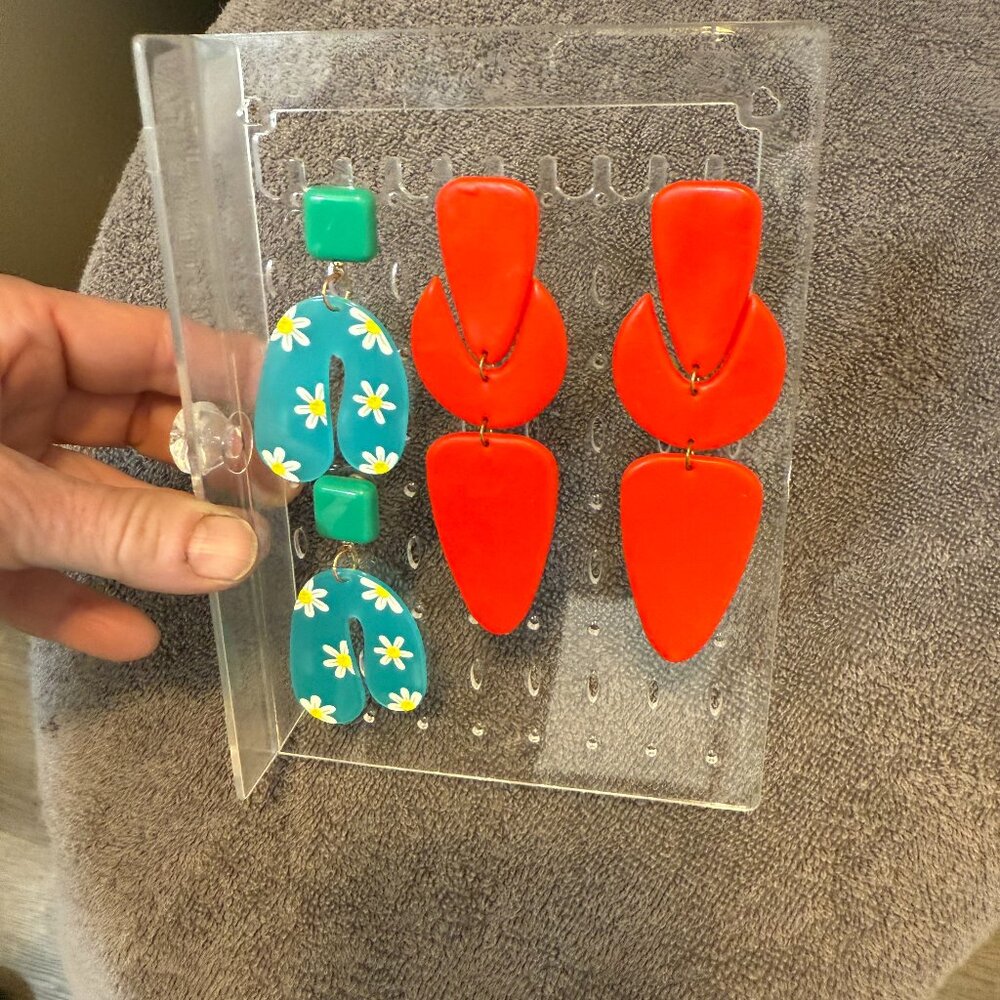 80's Style Bright Earrings